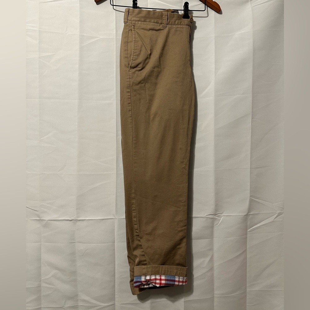 J. Crew Mercantile Flex Flannel Lined Khaki Chino Pants | 31x30